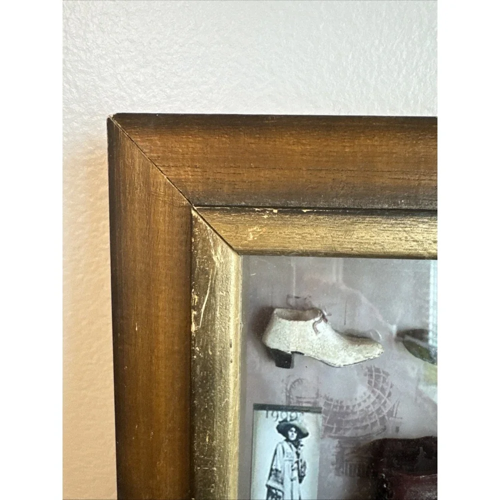 Arister Gifts Fashion Shoes Boots Framed Shadow Box 3D Diorama 10.5